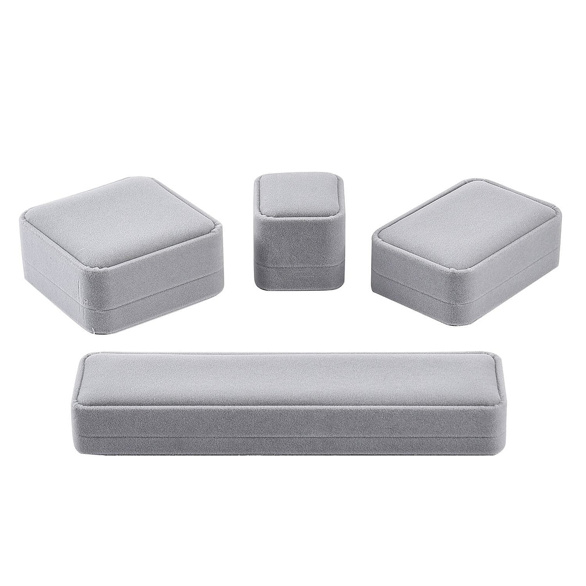 Velvet Jewellery Box (Inc. Ring Box, Pendant Box, Bracelet Box and Long Chain Box) - Set of 4 7746341 0
