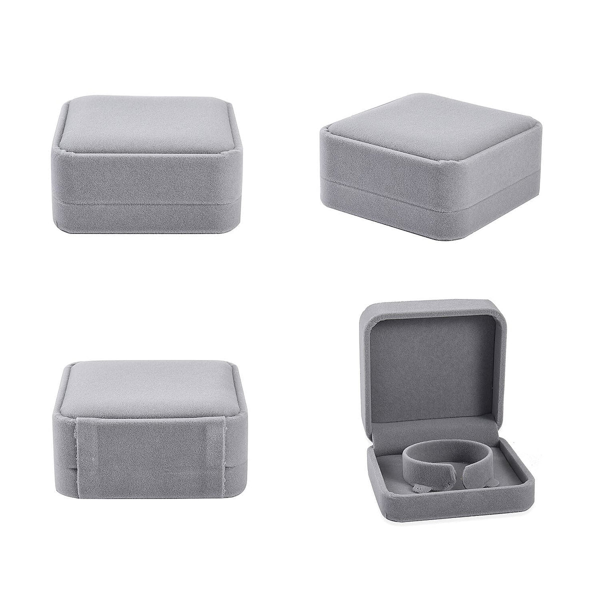 Velvet Jewellery Box (Inc. Ring Box, Pendant Box, Bracelet Box and Long Chain Box) - Set of 4 7746341 1