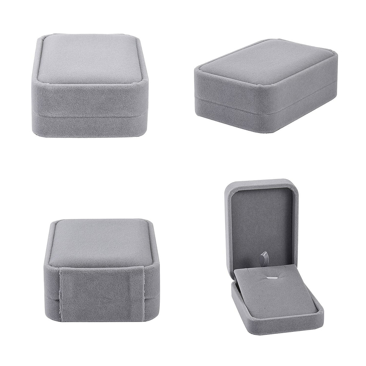 Velvet Jewellery Box (Inc. Ring Box, Pendant Box, Bracelet Box and Long Chain Box) - Set of 4 7746341 2