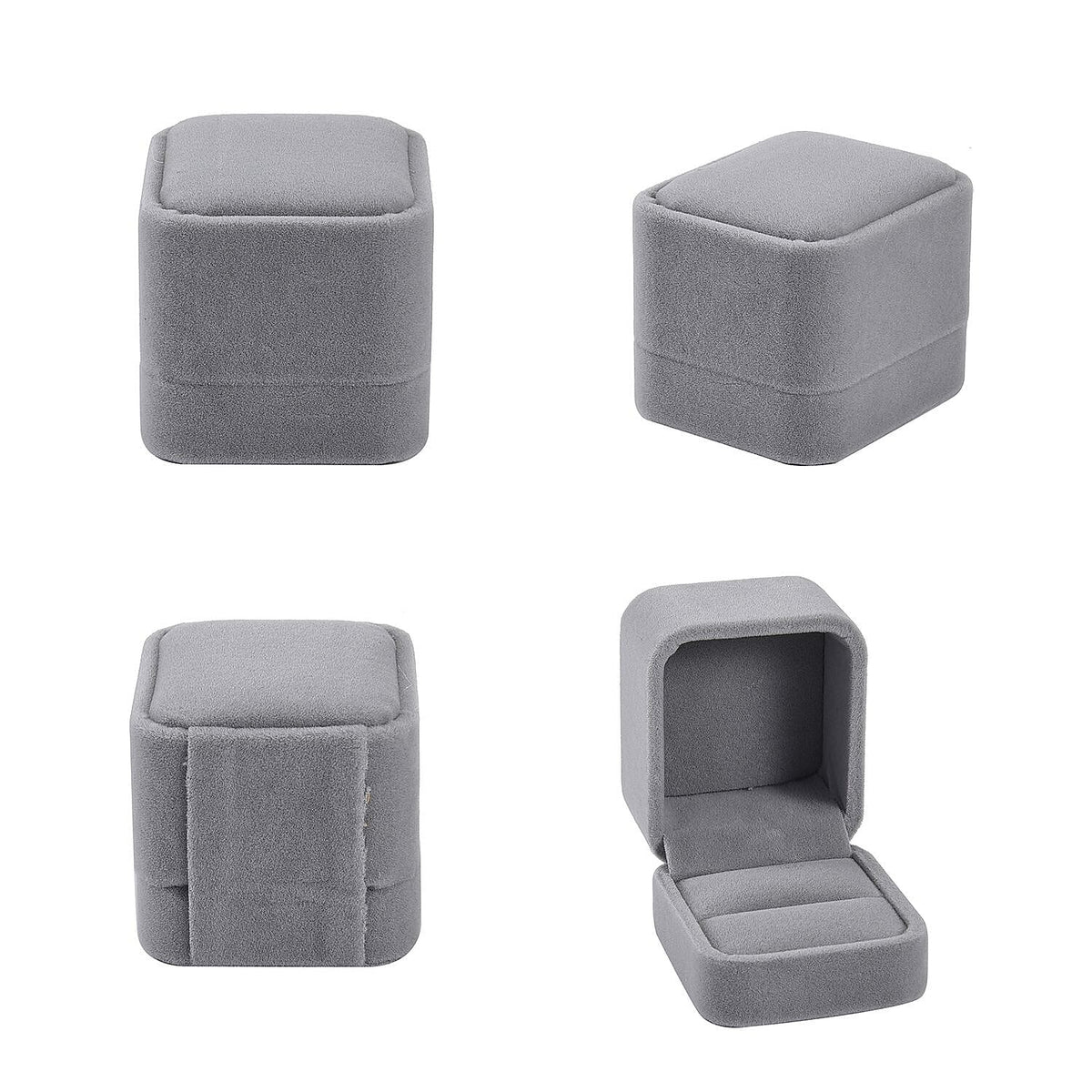 Velvet Jewellery Box (Inc. Ring Box, Pendant Box, Bracelet Box and Long Chain Box) - Set of 4 7746341 3