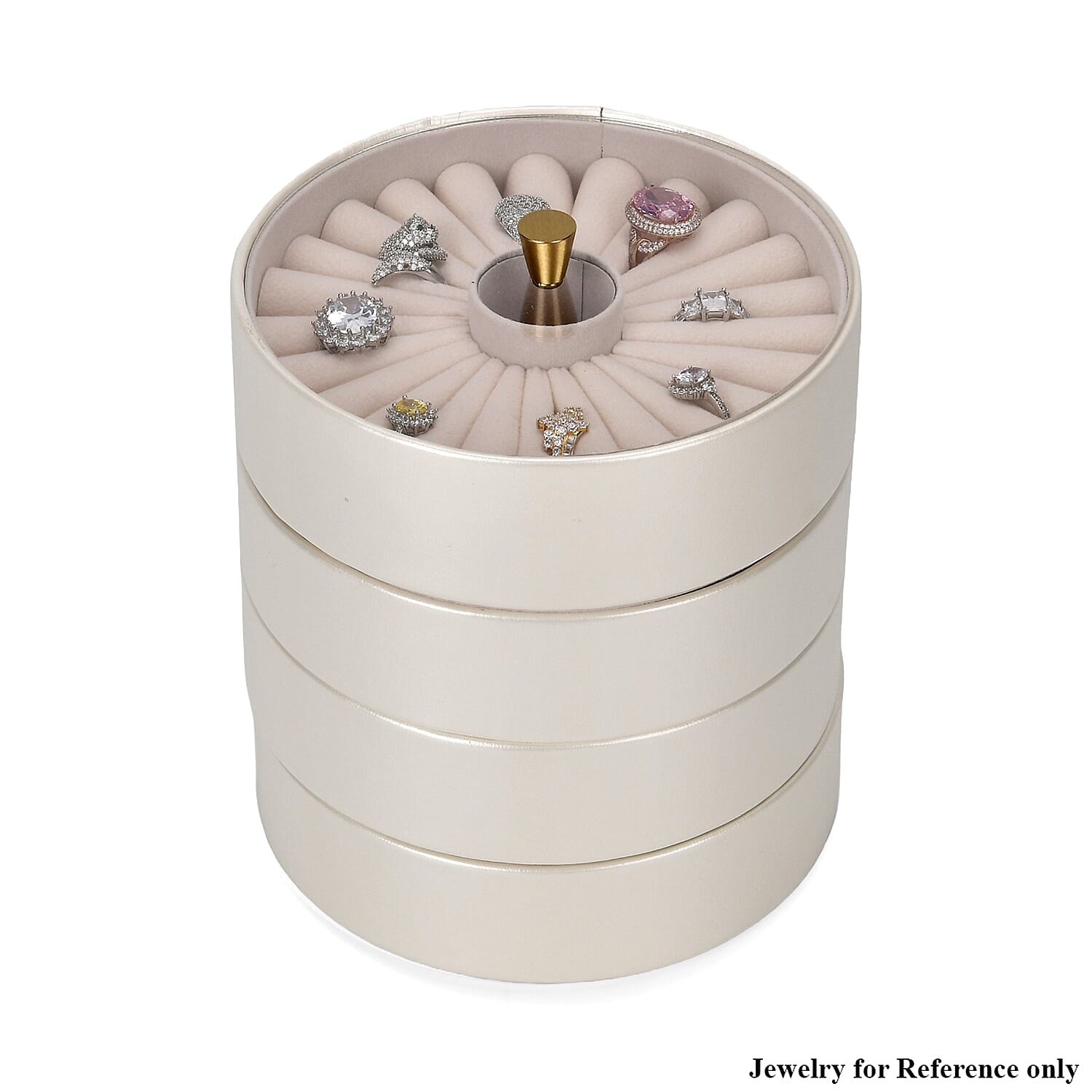 Leatherette 4 Layer Stackable Jewellery Organiser 7801854 4