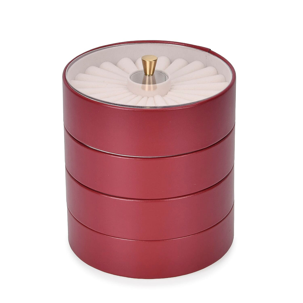 Leatherette 4 Layer Stackable Jewellery Organiser 7801852 10