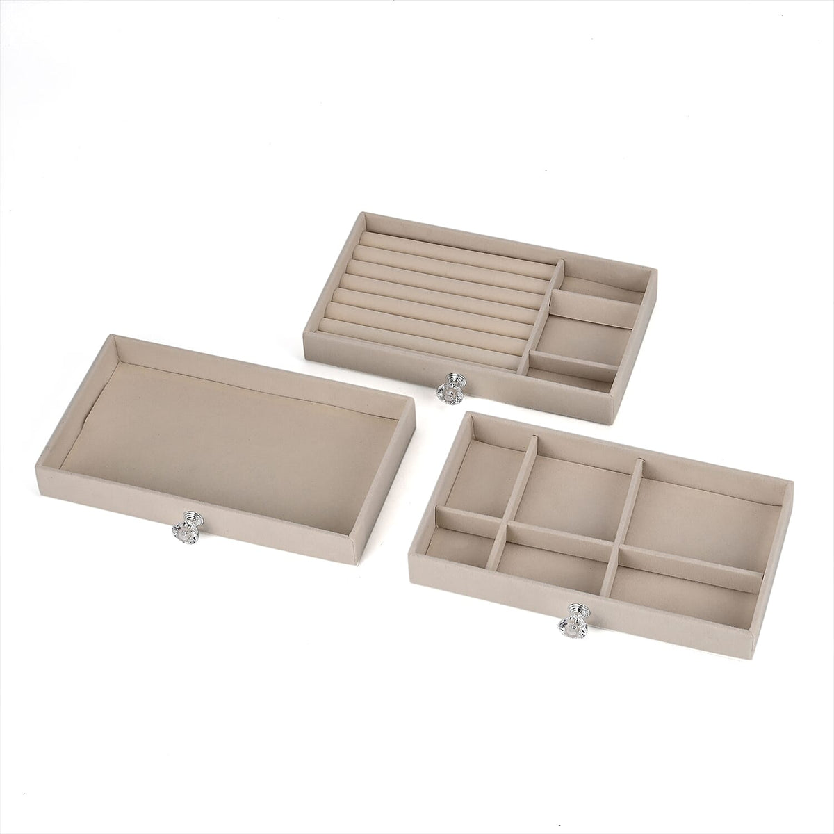 Patterned Jewellery Organiser (Size 23x13x10 cm) - Cream &amp; Gray V32606298 0