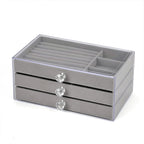 Patterned Jewellery Organiser (Size 23x13x10 cm) - Gray & Gray