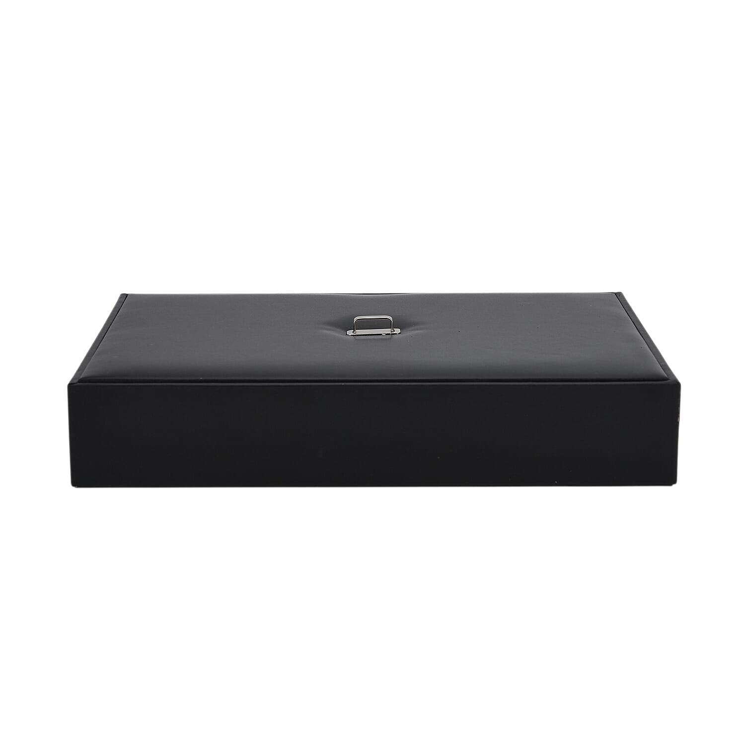 Desk Organizer with 6 Compartments &amp; Lid (32x22.5x6 cm) - Black 8358223 0