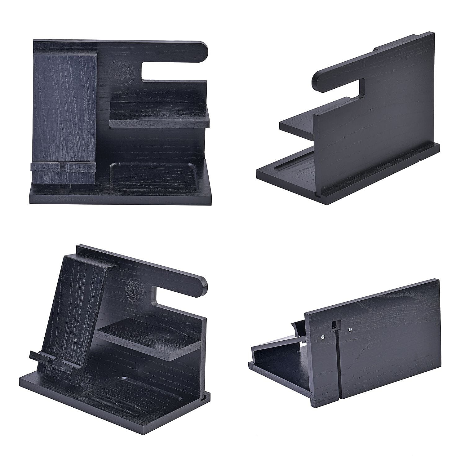 Wooden phone docking station and desk organizer - (Size 25x15x19 cm) 7568912 4