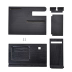 Wooden Phone Docking Station & Desk Organizer (25x15x19 cm) - Black