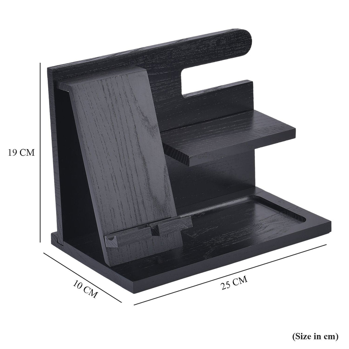 Wooden phone docking station and desk organizer - (Size 25x15x19 cm) 7568908 6