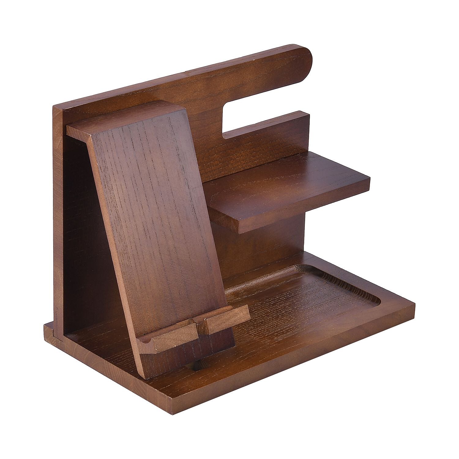 Wooden phone docking station and desk organizer - (Size 25x15x19 cm) 7568906 0