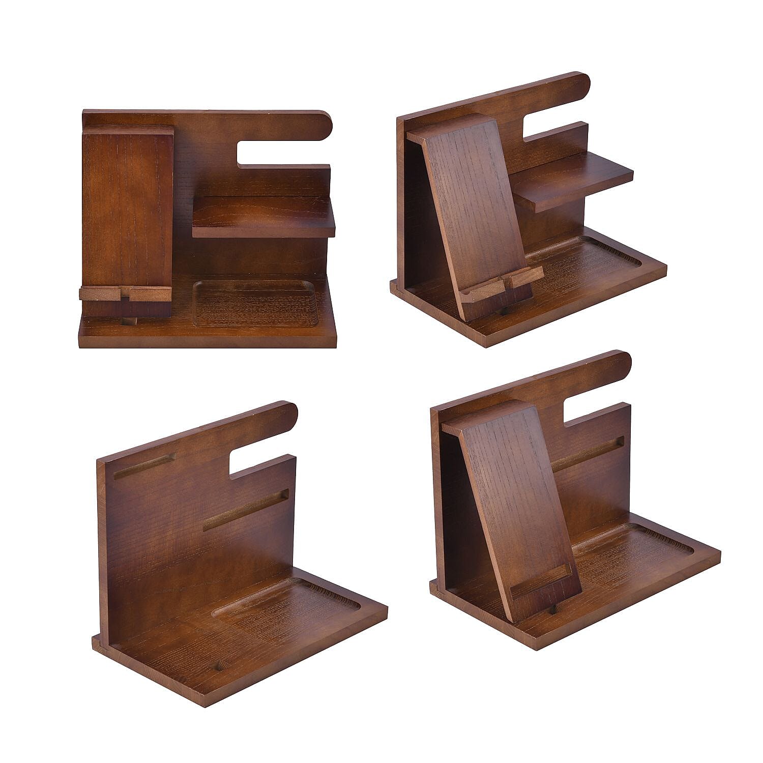 Wooden phone docking station and desk organizer - (Size 25x15x19 cm) 7568906 3