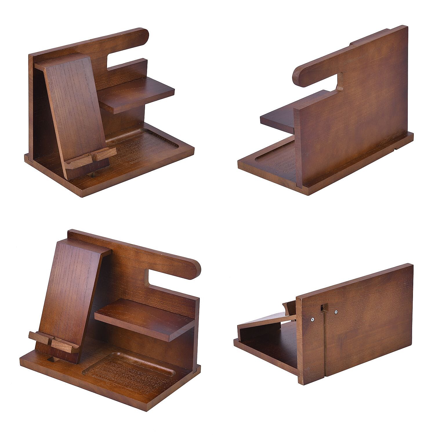 Wooden phone docking station and desk organizer - (Size 25x15x19 cm) 7568906 4