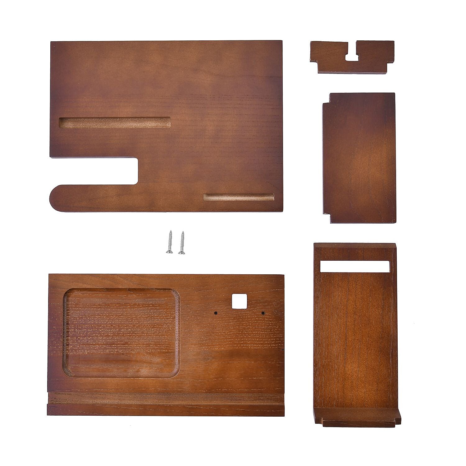 Wooden phone docking station and desk organizer - (Size 25x15x19 cm) 7568906 5