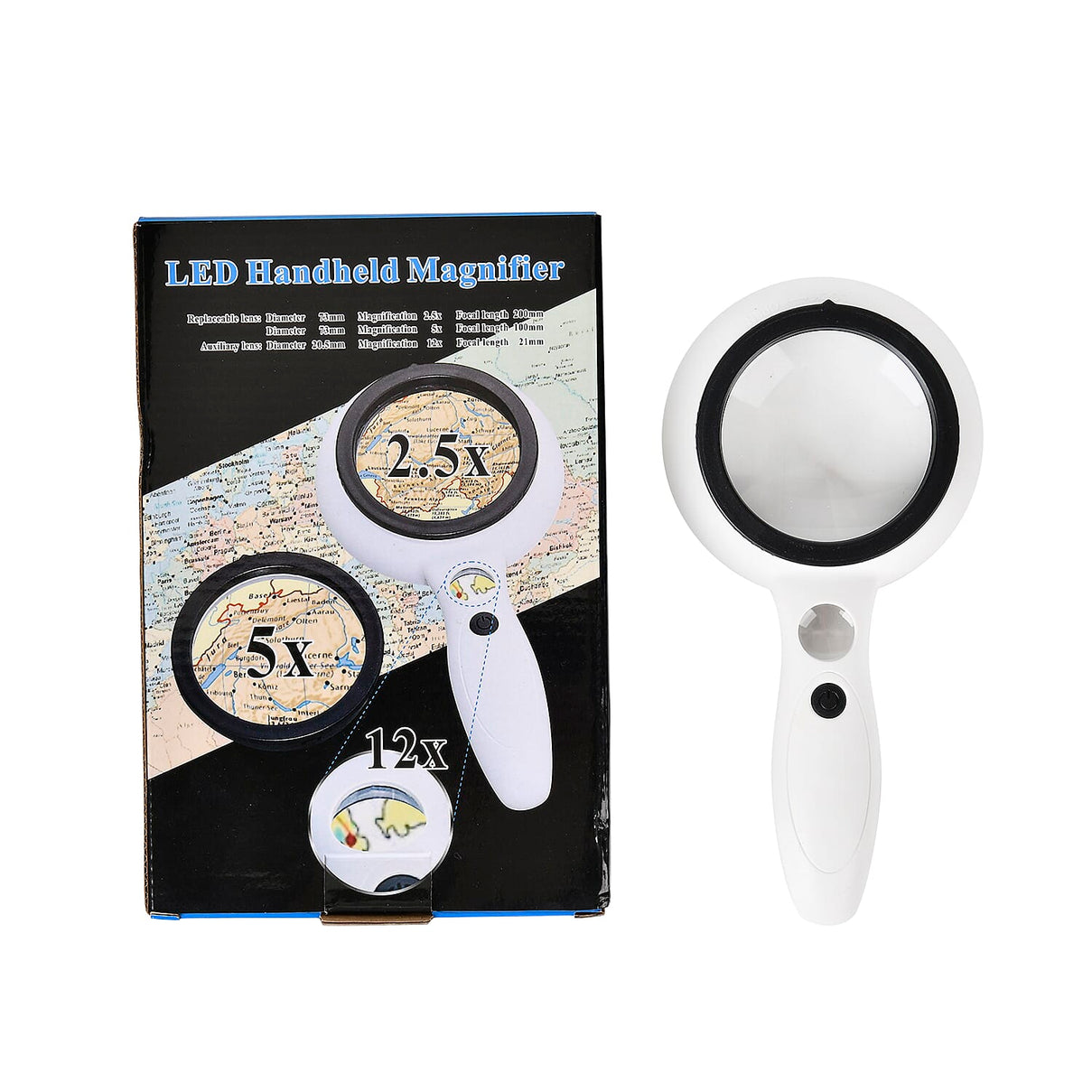 LED Handheld Interchangeable Magnifying Glass 7802584 9