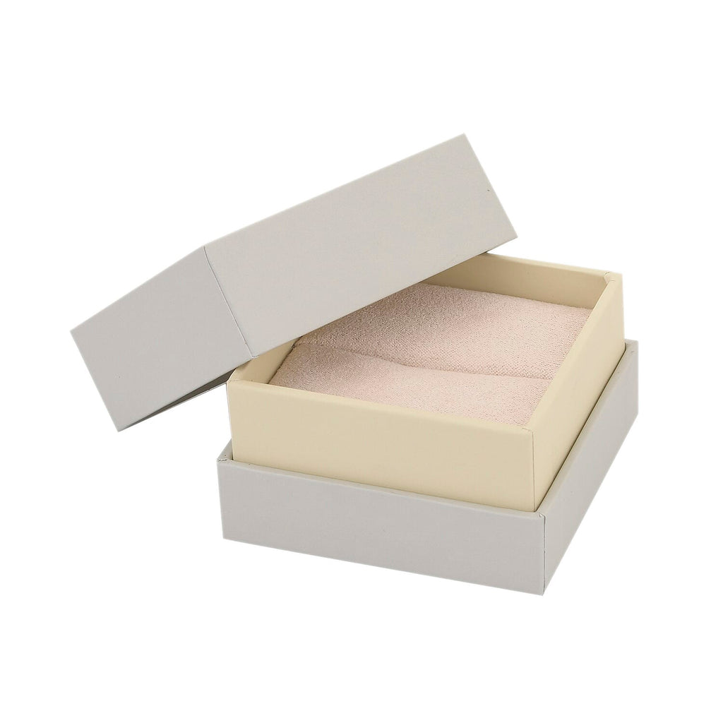 Rachel Galley Ring Box and Pouch (6.3x6.3x4.5cm) - Gray