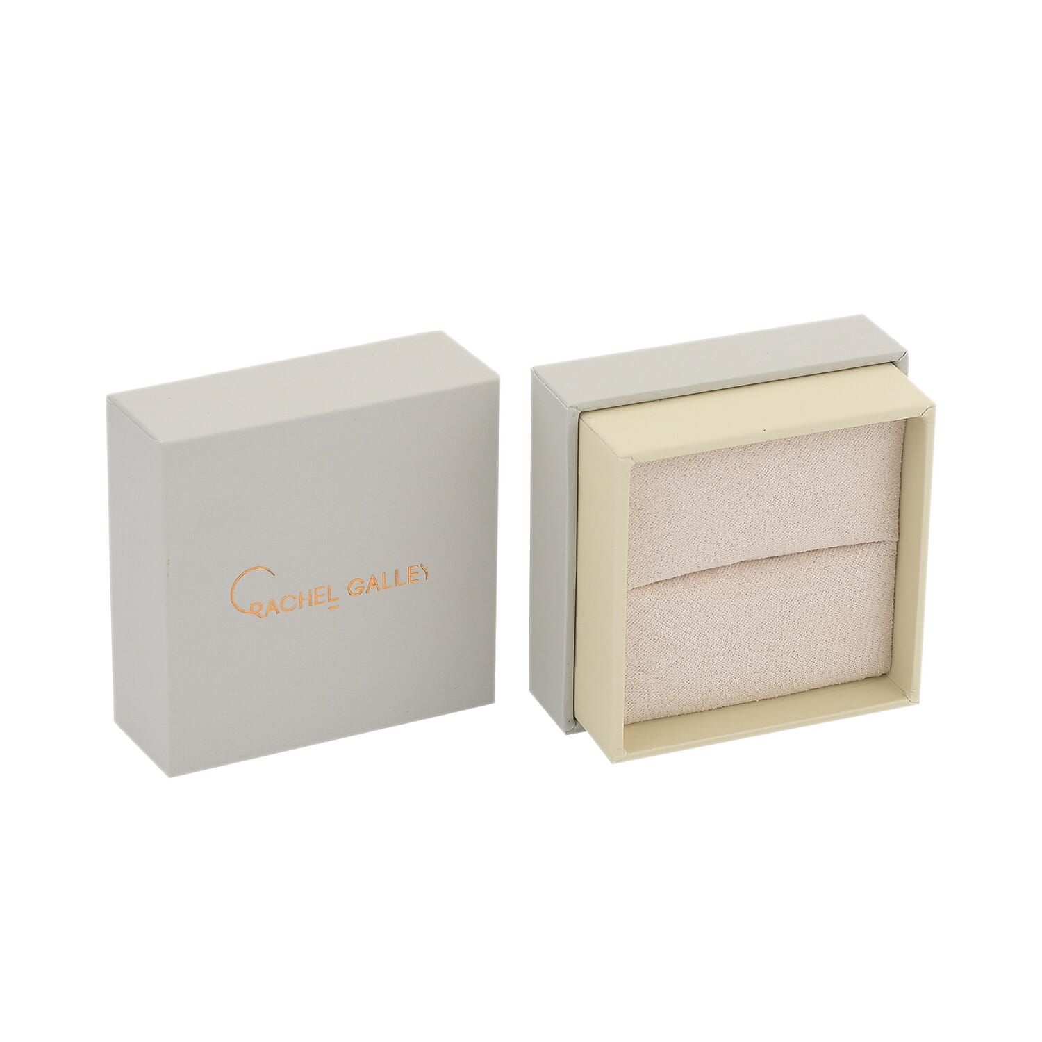 Rachel Galley Ring Box and Pouch (6.3x6.3x4.5cm) - Gray 7949335 2