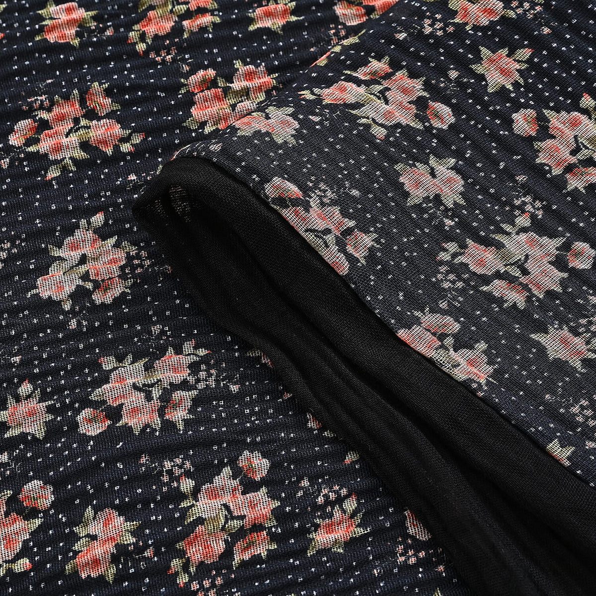 Limited Collection Reversible Floral Shawl (70 x 180 cm) - Black V32530629 5