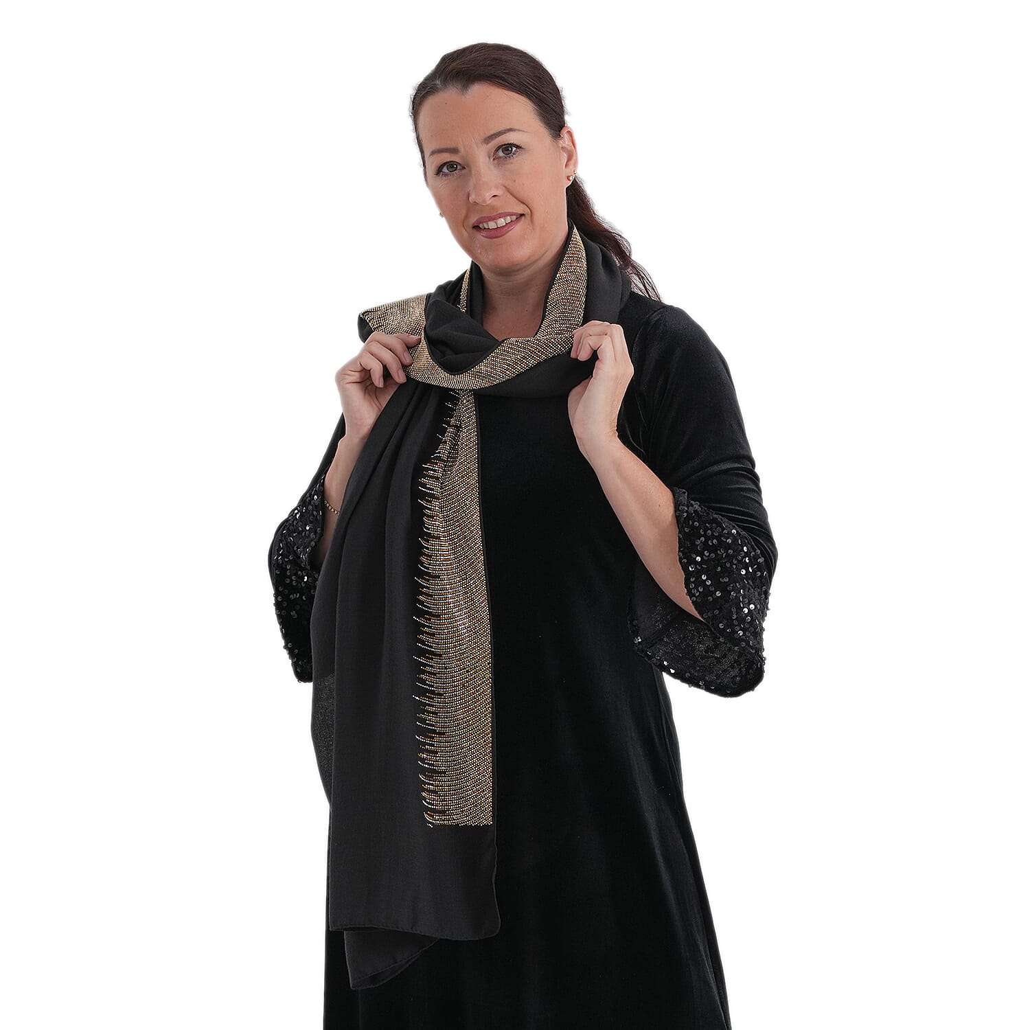 Limited Collection Sparkling Sequin Scarf (70 x 180 cm) - Blue 8352913 4