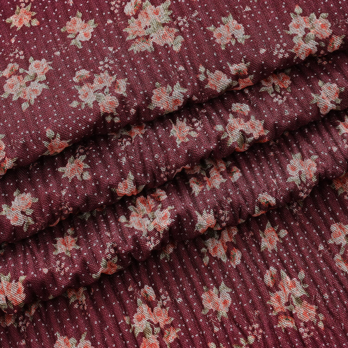 Limited Collection Reversible Floral Shawl (70 x 180 cm) - Dark Purple &amp; Brown 8359323 6