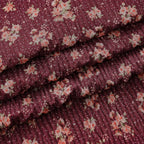 Limited Collection Reversible Floral Shawl (70 x 180 cm) - Dark Purple & Brown