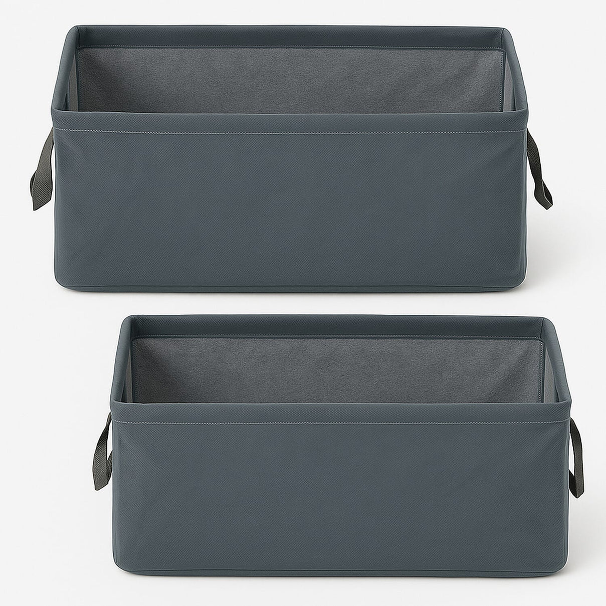 Set of 2- Collapsible Storage Box (Size 45x28x20cm) - Grey 8055186 0