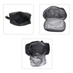 Designer Inspired-  3 Pcs Quilted Travel Bag Set - Black
