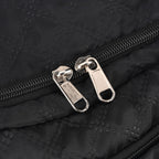 Designer Inspired-  3 Pcs Quilted Travel Bag Set - Black