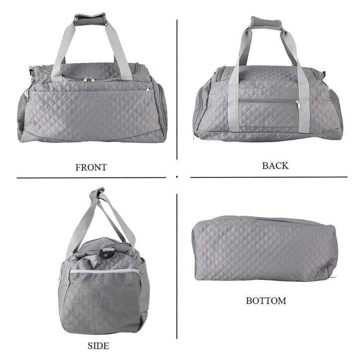 Designer Inspired-  3 Pcs Quilted Travel Bag Set - Brown 8465915 2