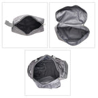 Designer Inspired-  3 Pcs Quilted Travel Bag Set - Grey