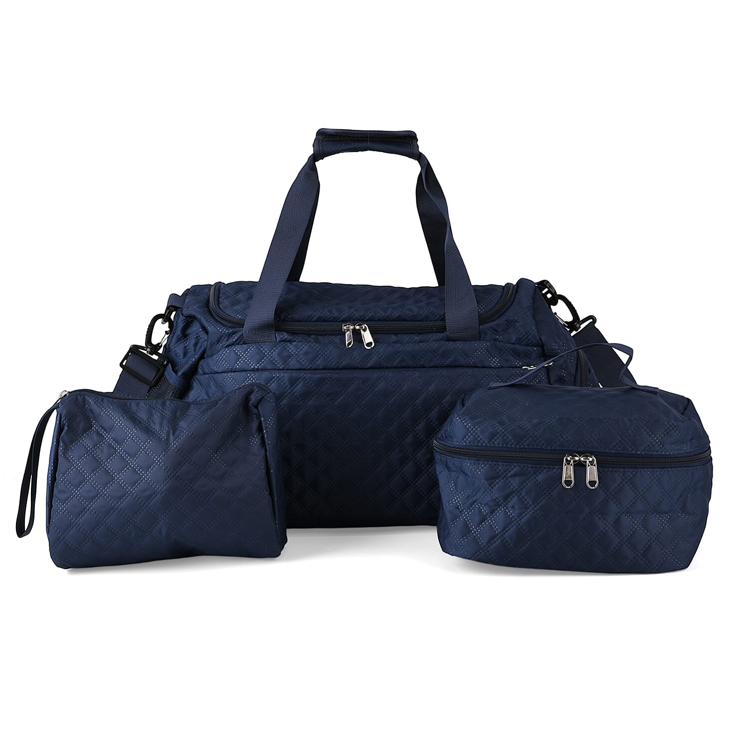 Designer Inspired - 3 Pcs Quilted Travel Bag Set - Navy 8465881 0