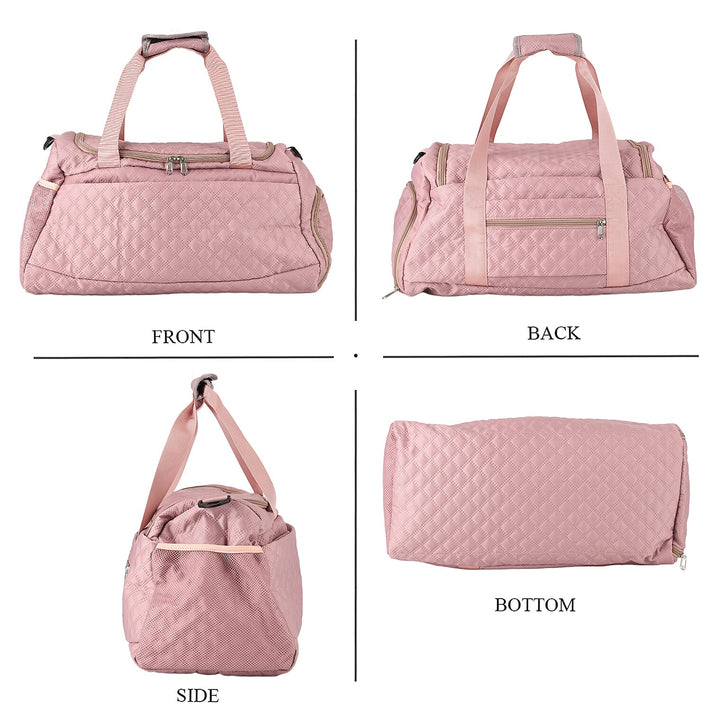 Designer Inspired-  3 Pcs Quilted Travel Bag Set - Brown 8465915 2