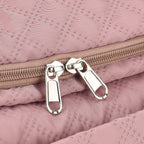 Designer Inspired-  3 Pcs Quilted Travel Bag Set - Pink