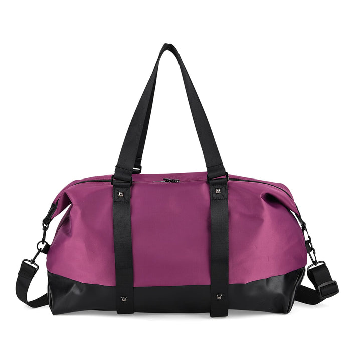 Duffle Bag- 3 slip pockets and 1 zip pocket - Water Repellent Multipurpose - Purple 8252125 1