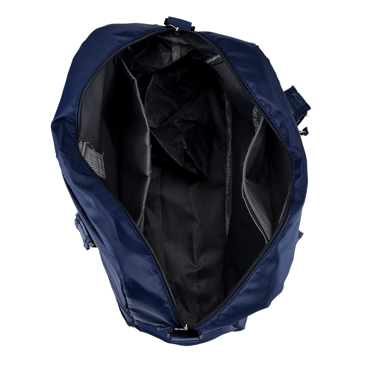 Water Repellent Pleated Travel Dufflle Bag - Navy 8231660 6