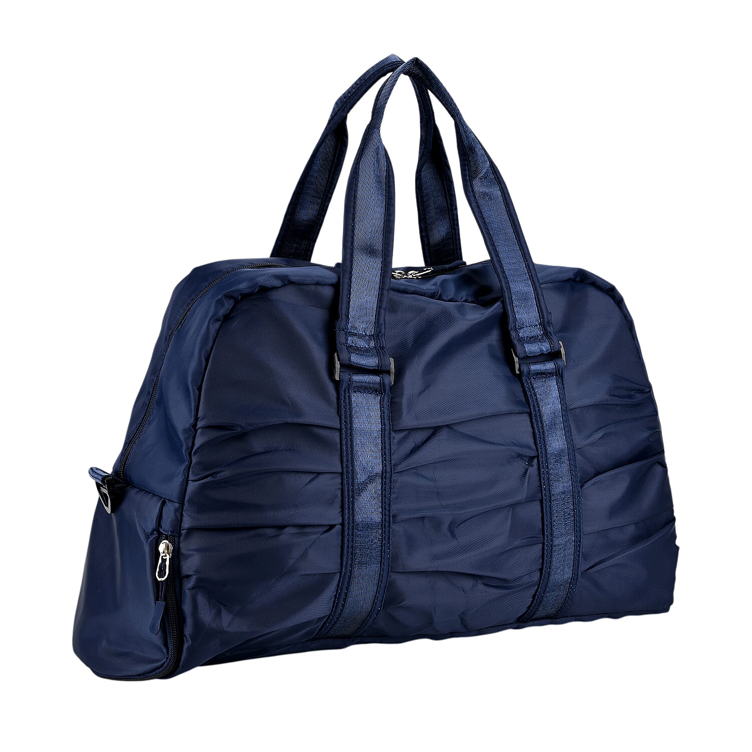 Water Repellent Pleated Travel Dufflle Bag - Navy 8231660 8