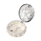 Bowknot Rhinestone Bejewelled Pearl Trinket Box (Size 6x6x3 cm) - White