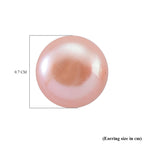 Peach Fresh Water Pearl Earrings with Push Backs