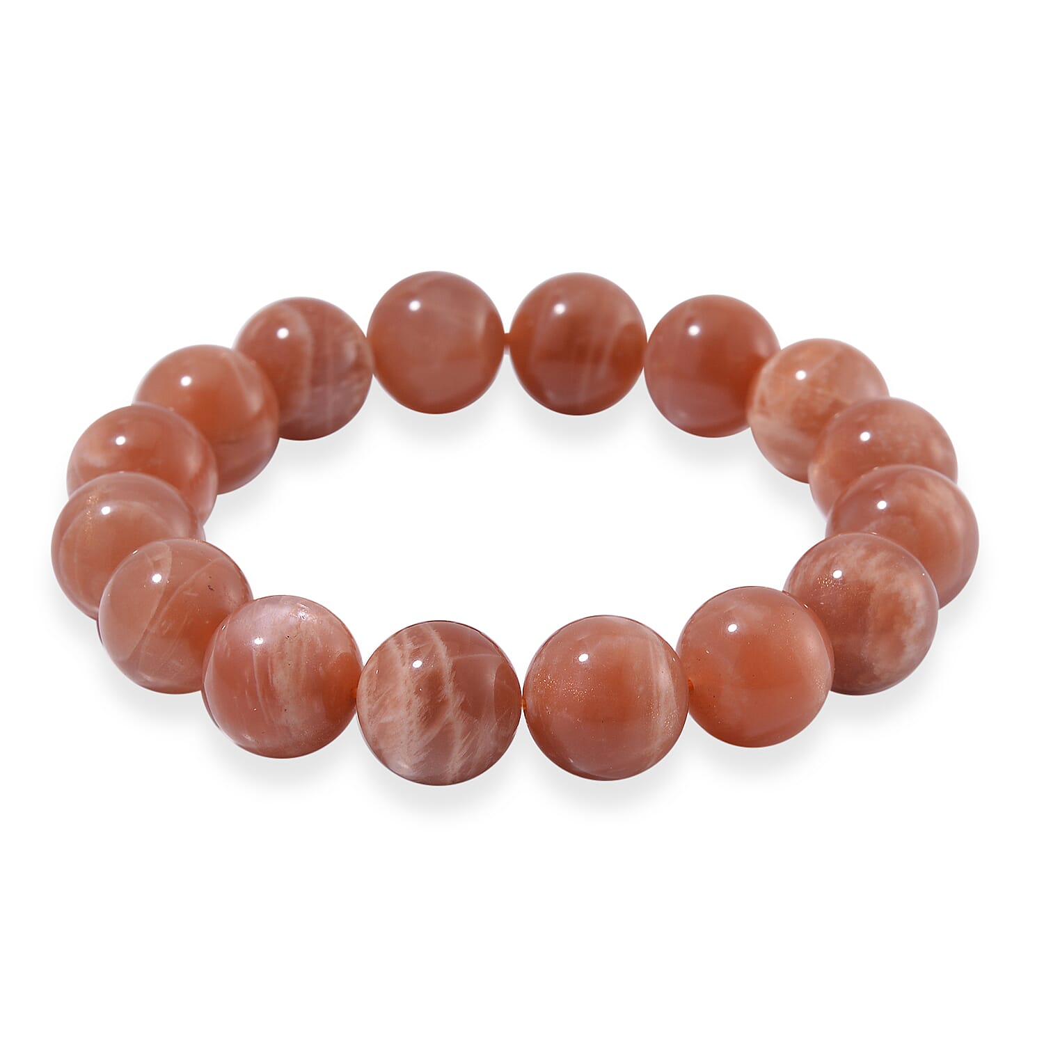 Peach Moonstone Bead Bracelet 280 ct. 7821676 0