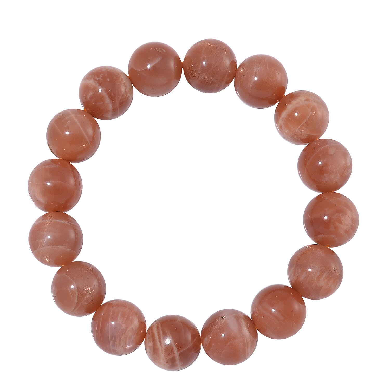 Peach Moonstone Bead Bracelet 280 ct. 7821676 3