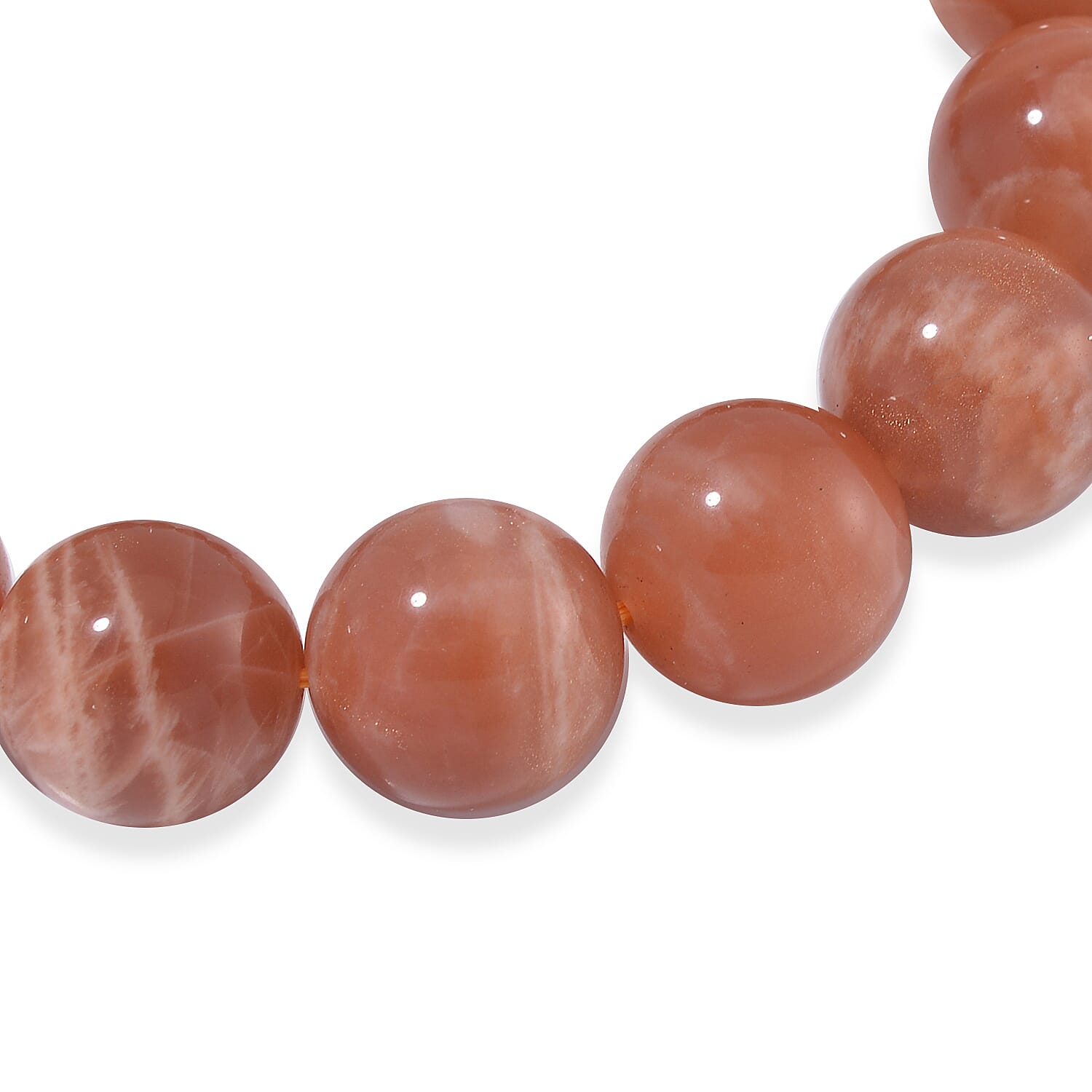 Peach Moonstone Bead Bracelet 280 ct. 7821676 4