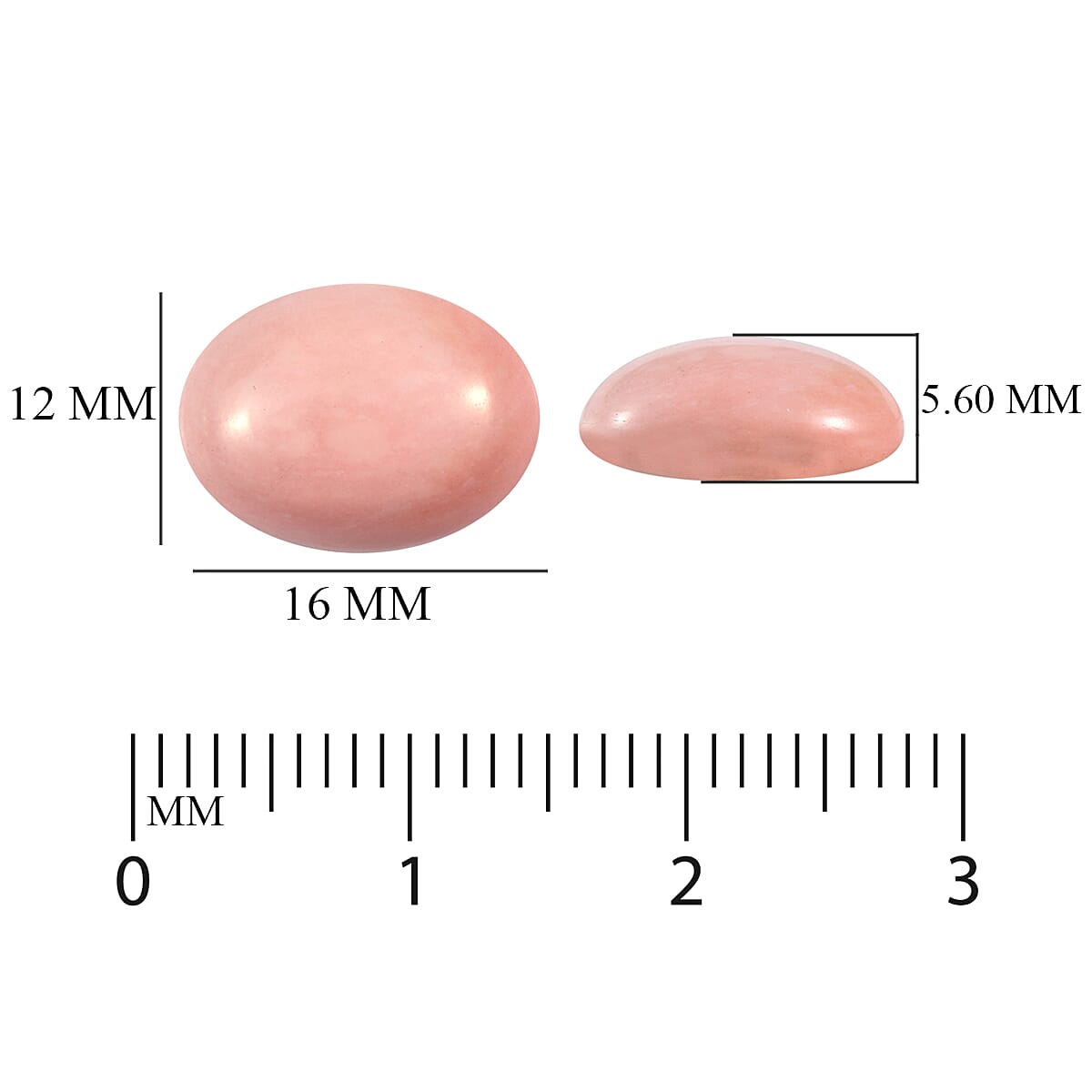 Peach Opal Oval 16x12 mm 5.53 Ct. 6191867 3