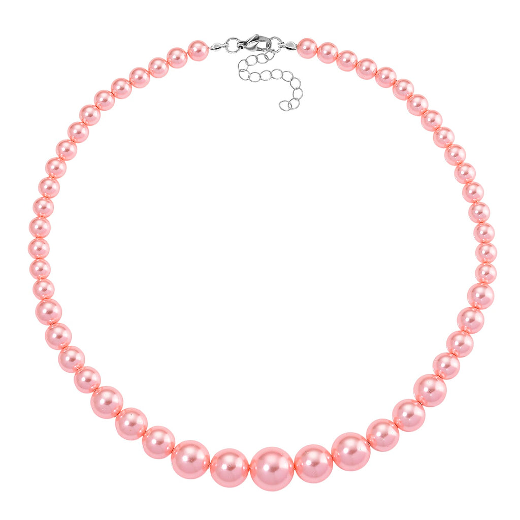 Peach Shell Pearl Necklace (Size 20 - 2 Ext) with Lobster Clasp 290.00 Ct.