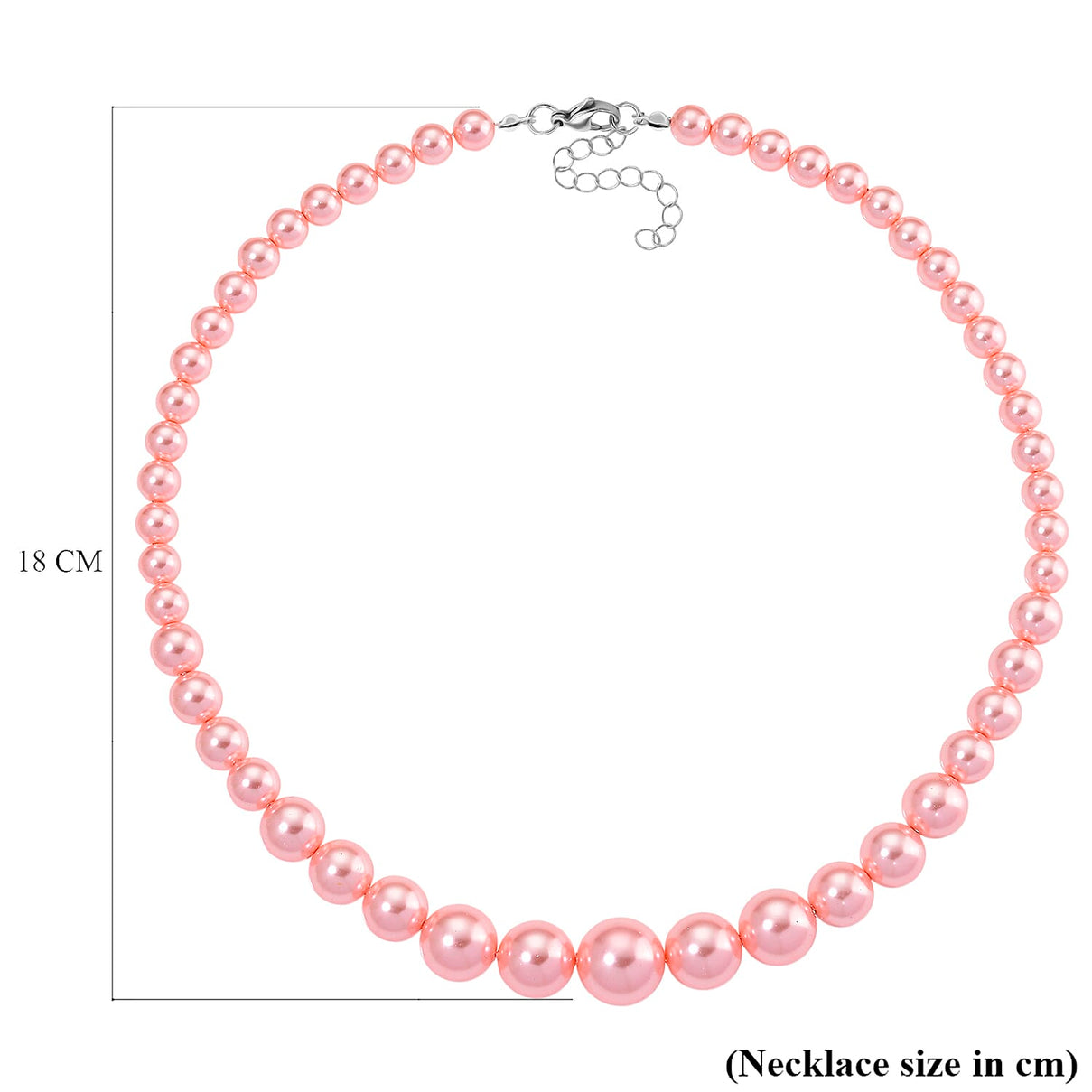 Peach Shell Pearl Necklace (Size 20 - 2 Ext) with Lobster Clasp 290.00 Ct. 8193843 7