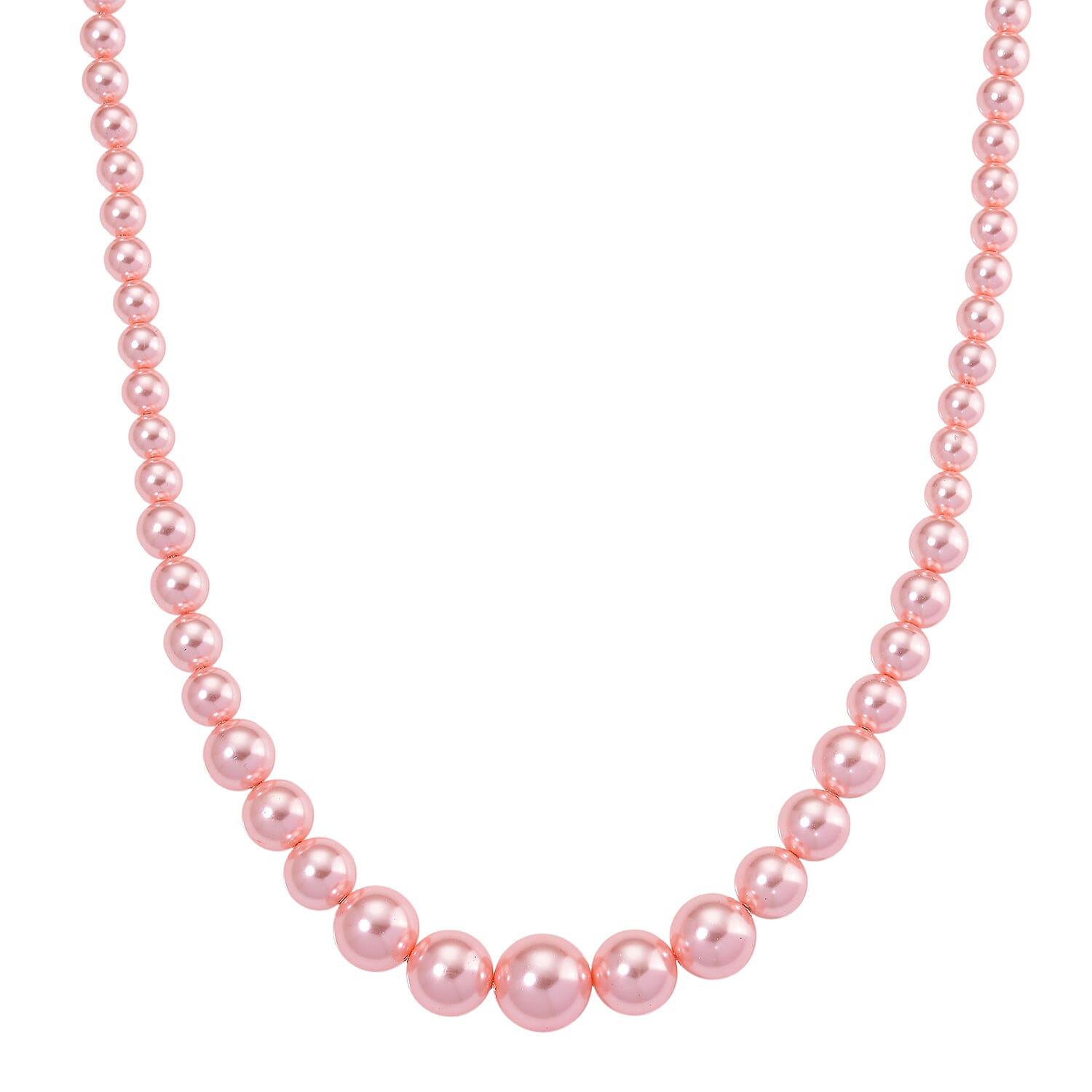 Peach Shell Pearl Necklace (Size 20 - 2 Ext) with Lobster Clasp 290.00 Ct. 8193843 8
