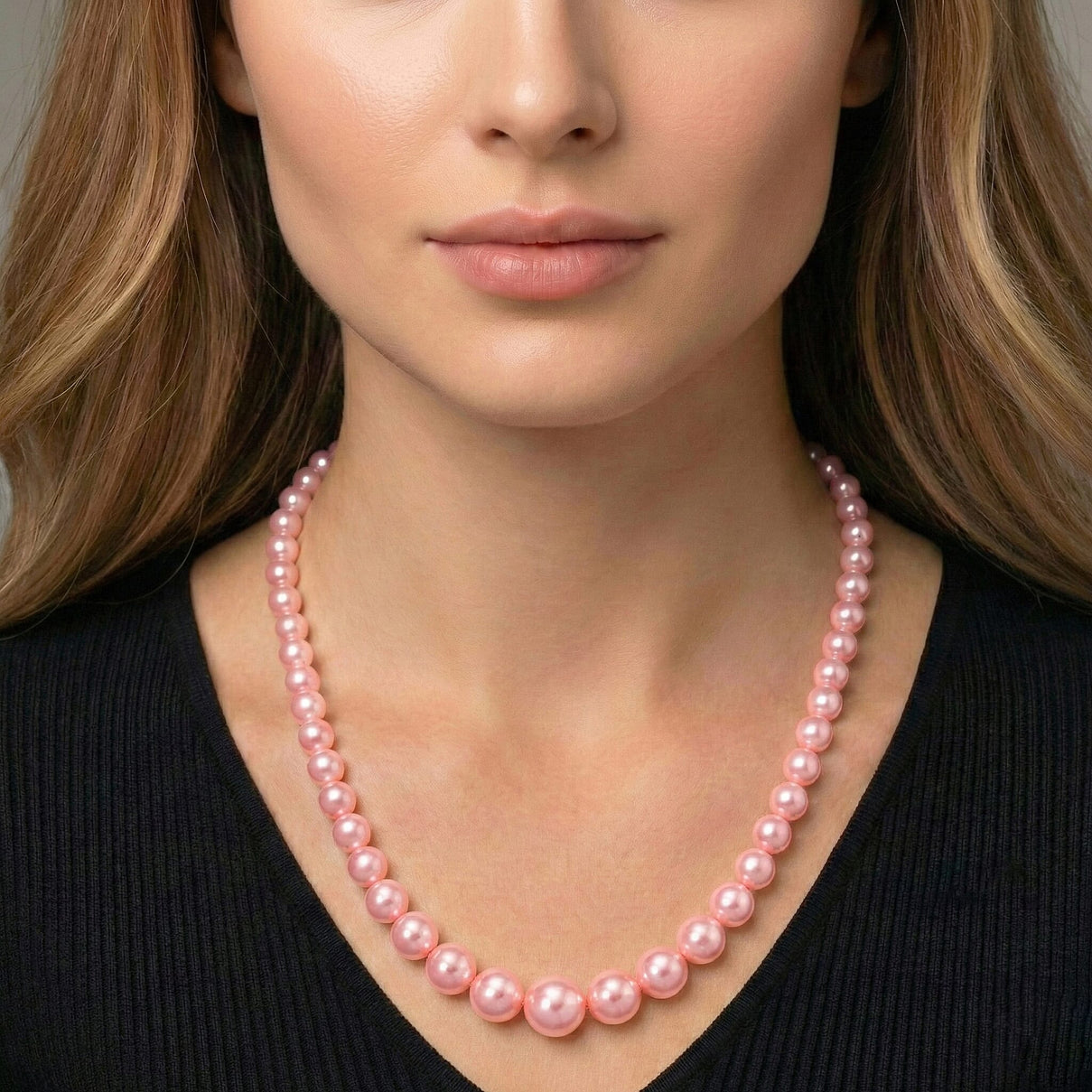 Peach Shell Pearl Necklace (Size 20 - 2 Ext) with Lobster Clasp 290.00 Ct. 8193843 9