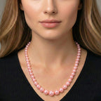 Peach Shell Pearl Necklace (Size 20 - 2 Ext) with Lobster Clasp 290.00 Ct.