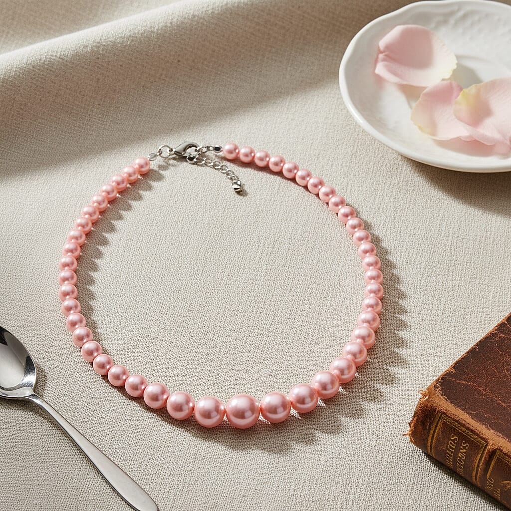Peach Shell Pearl Necklace (Size 20 - 2 Ext) with Lobster Clasp 290.00 Ct. 8193843 10