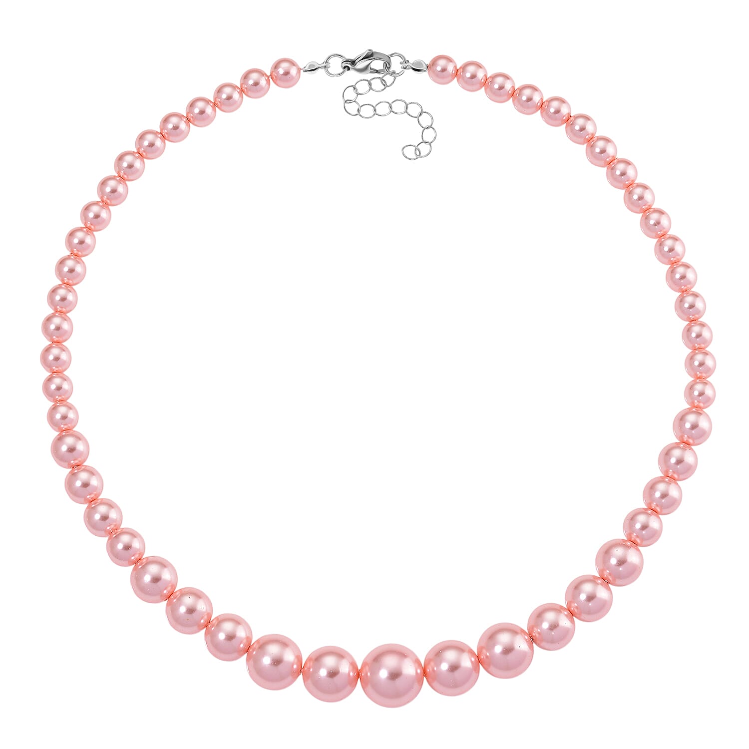 Peach Shell Pearl Necklace (Size 20 - 2 Ext) with Lobster Clasp 290.00 Ct. 8193843 11