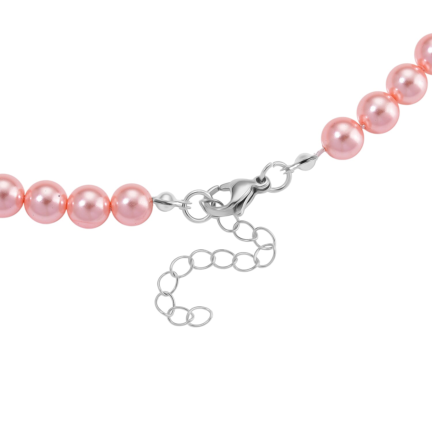 Peach Shell Pearl Necklace (Size 20 - 2 Ext) with Lobster Clasp 290.00 Ct. 8193843 13