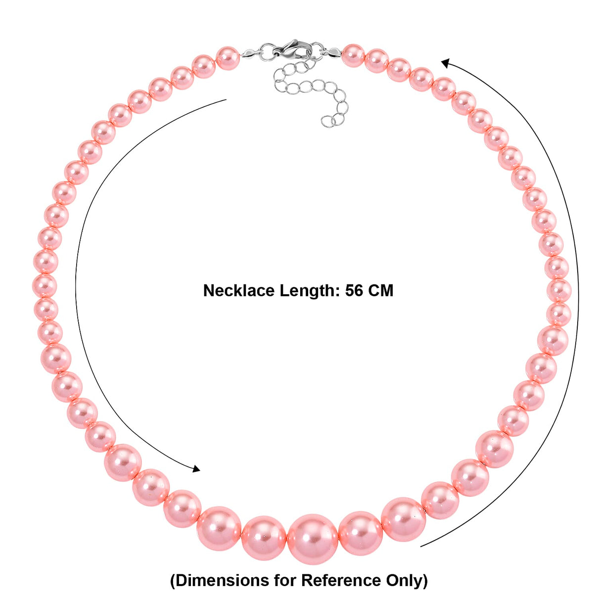 Peach Shell Pearl Necklace (Size 20 - 2 Ext) with Lobster Clasp 290.00 Ct. 8193843 14