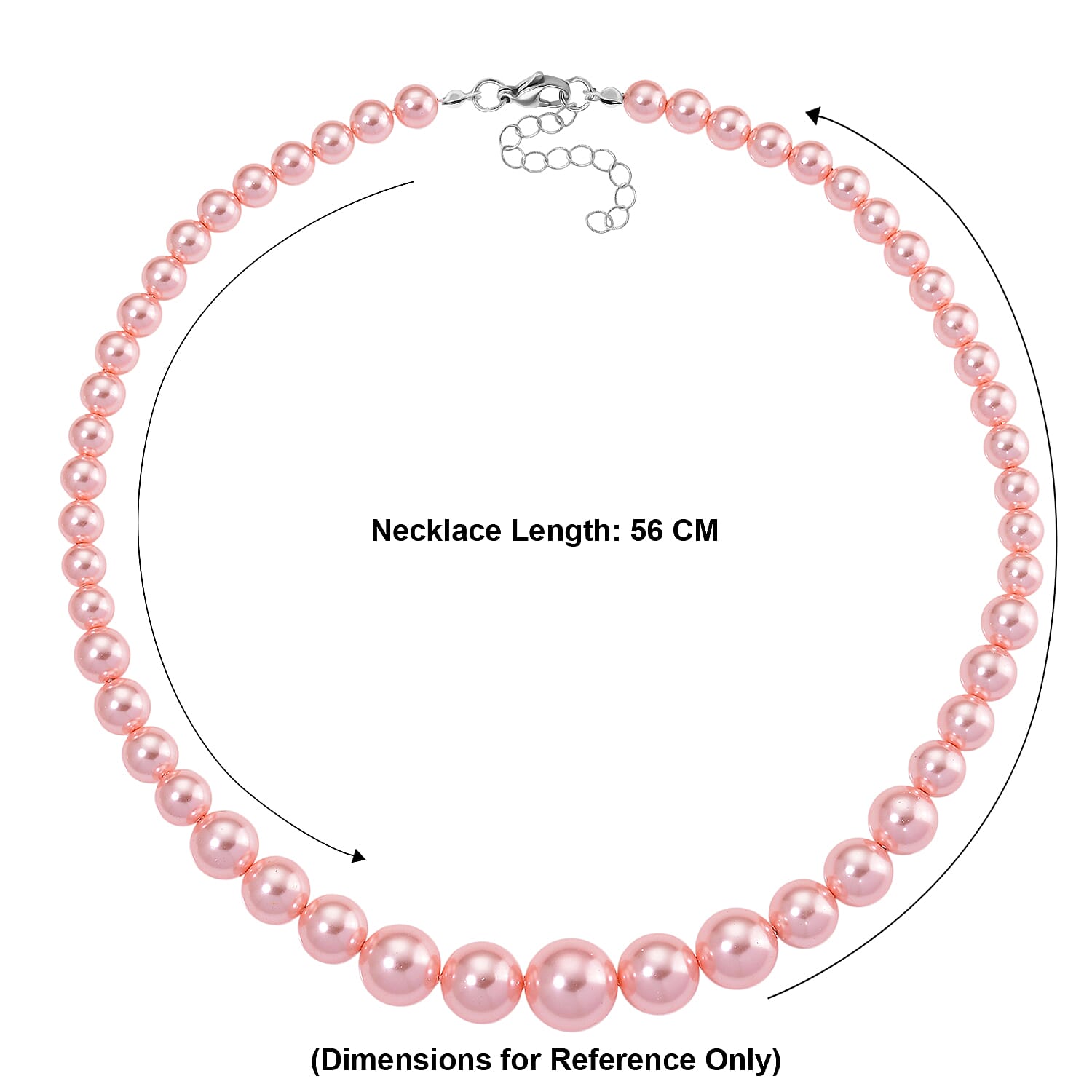 Peach Shell Pearl Necklace (Size 20 - 2 Ext) with Lobster Clasp 290.00 Ct. 8193843 14